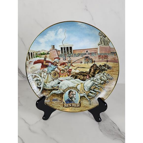 Ben Hur American Classics Gerald Mermer Year 1983 Porcelain 9 1/4" Decor Plate - Picture 1 of 11